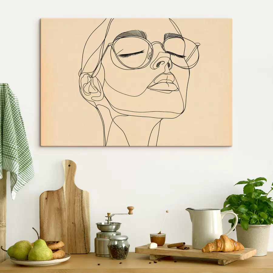wall murals Linear Portrait of a Woman s51145