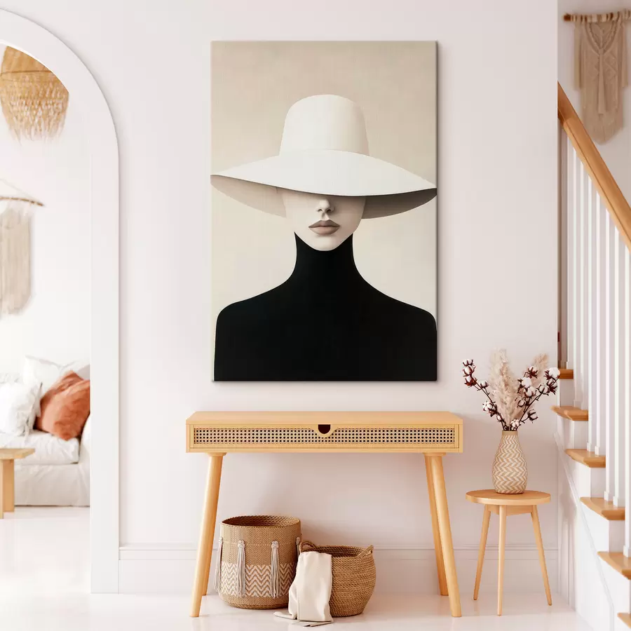 wall murals Woman in a White Hat s51146