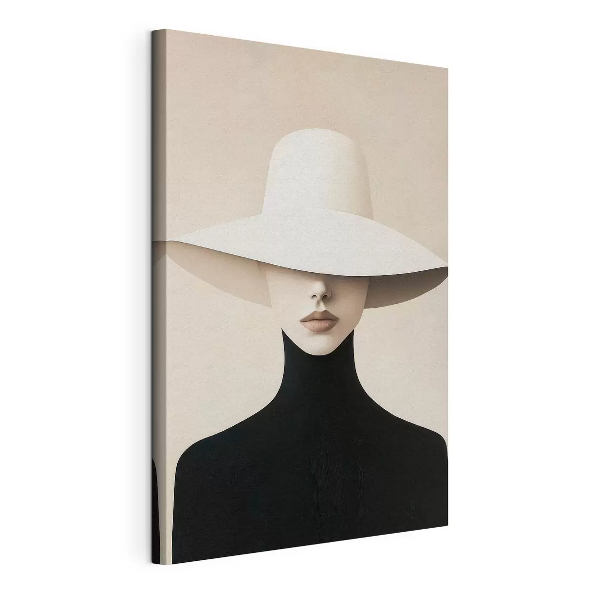 wall murals Woman in a White Hat s51146