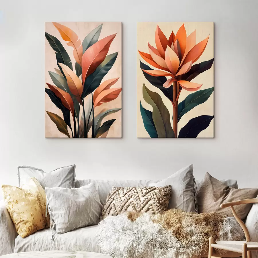 wall murals Abstract flower and leaves m31105