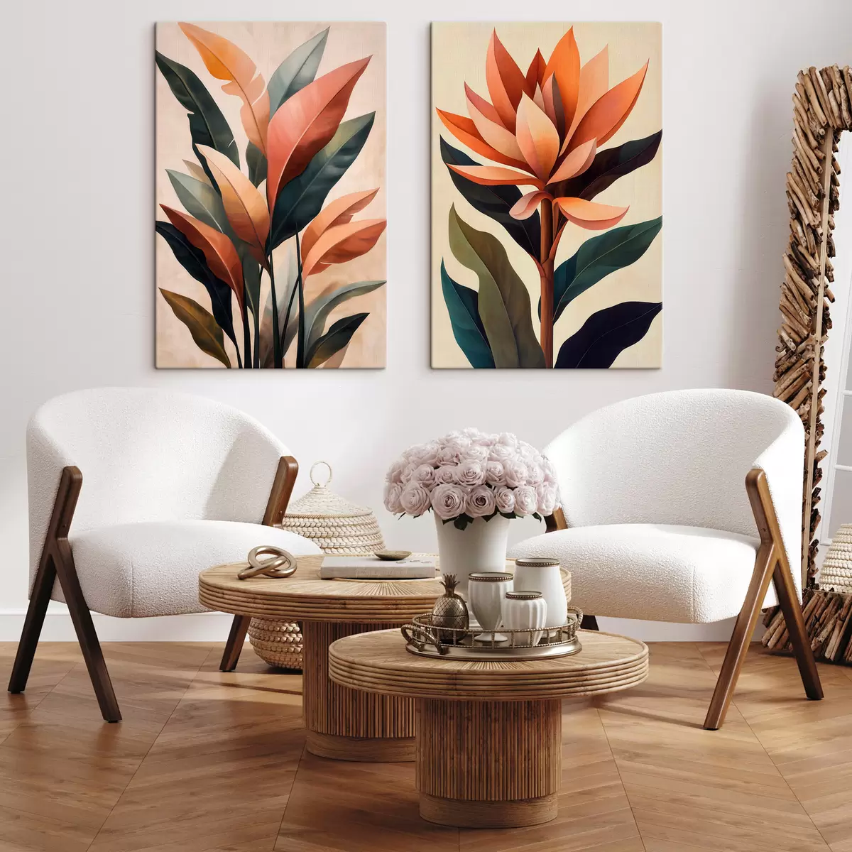 wall murals Abstract flower and leaves m31105