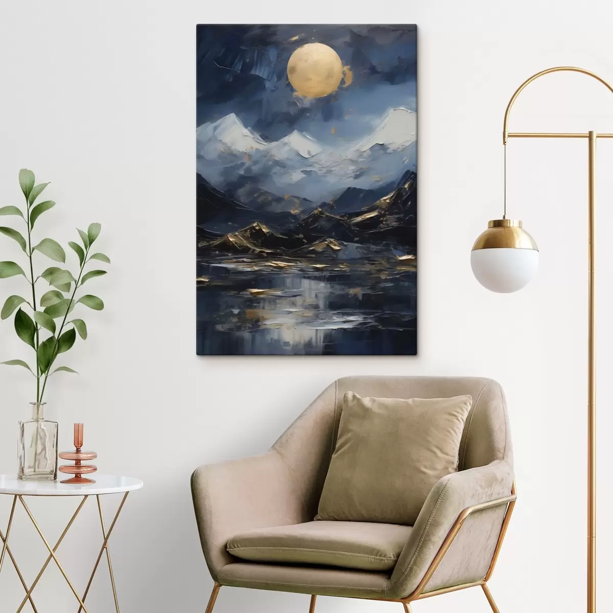 wall murals Mountain landscape, imitation of a painting s51164