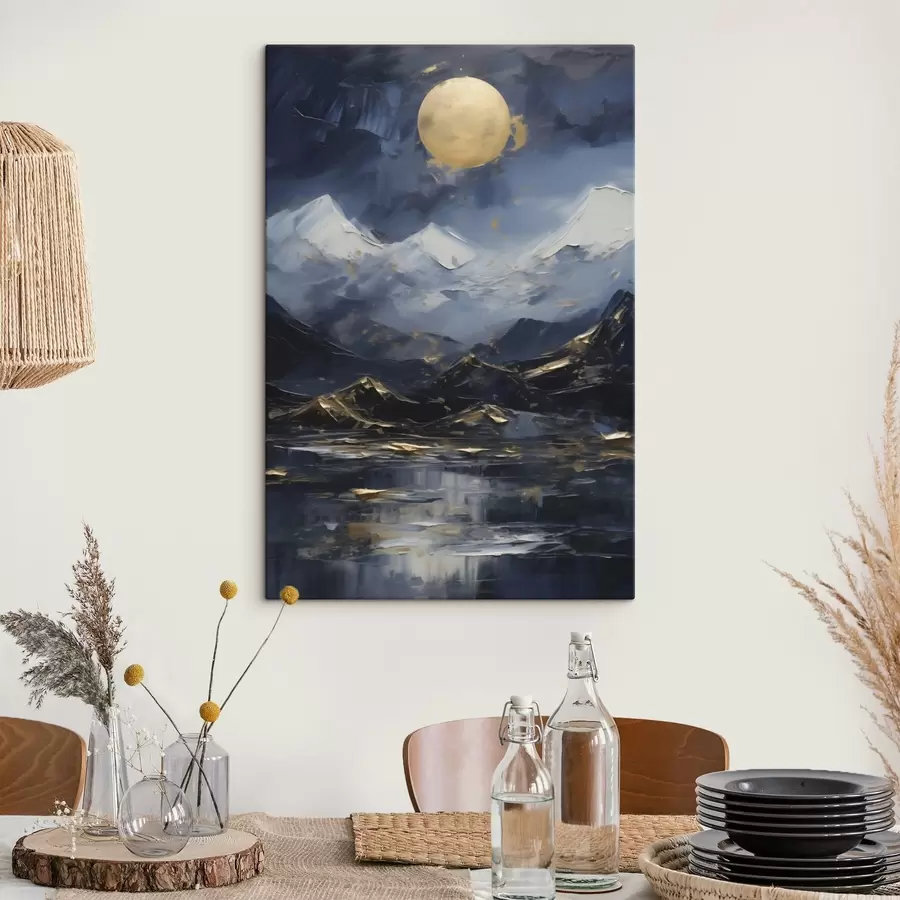 murales Paisaje de montaña, imitación de un cuadro s51164