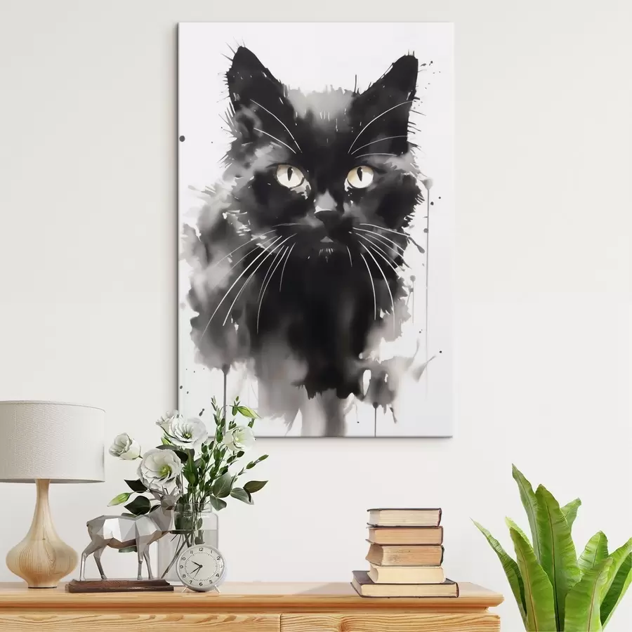 murales Retrato de un gato, imitación de un cuadro s51169