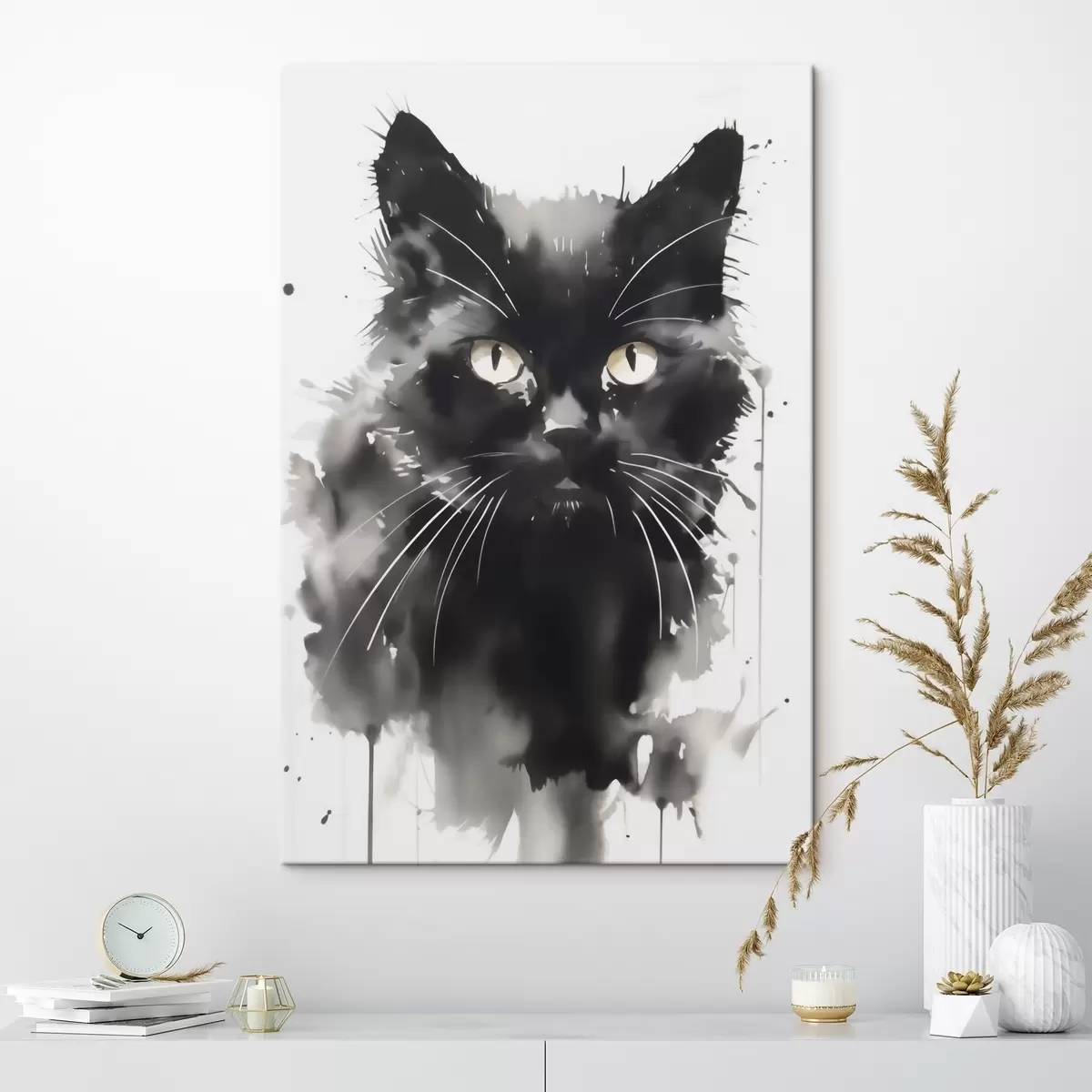 murales Retrato de un gato, imitación de un cuadro s51169
