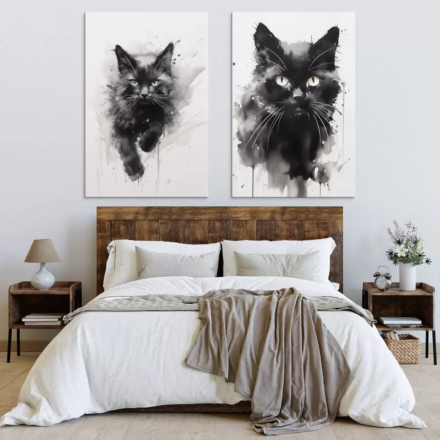 murales Gato, imitación de un cuadro m31110