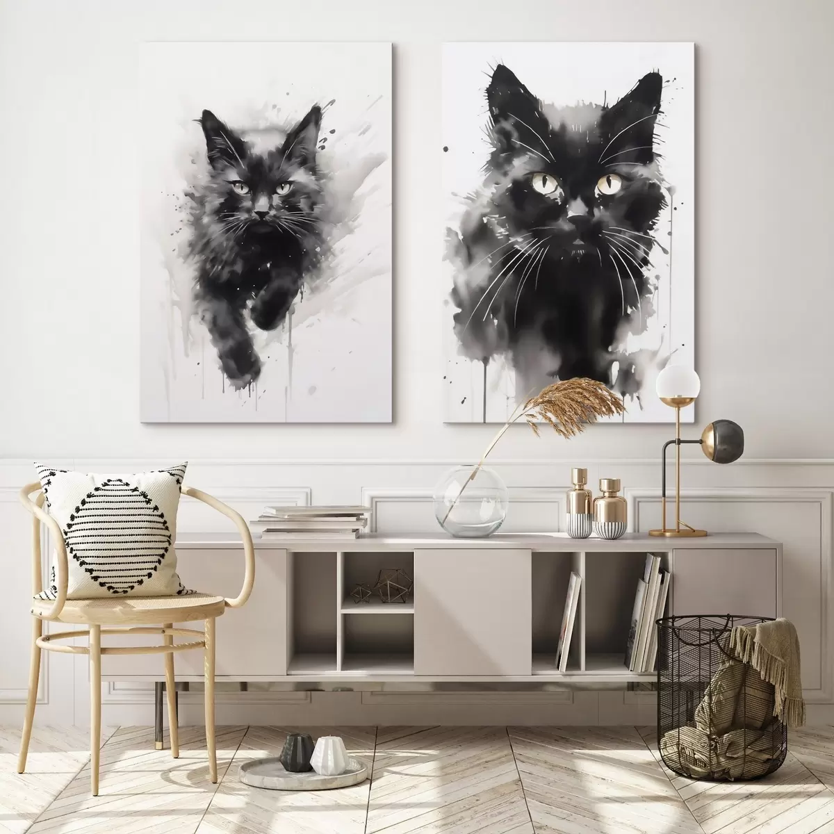 murales Gato, imitación de un cuadro m31110