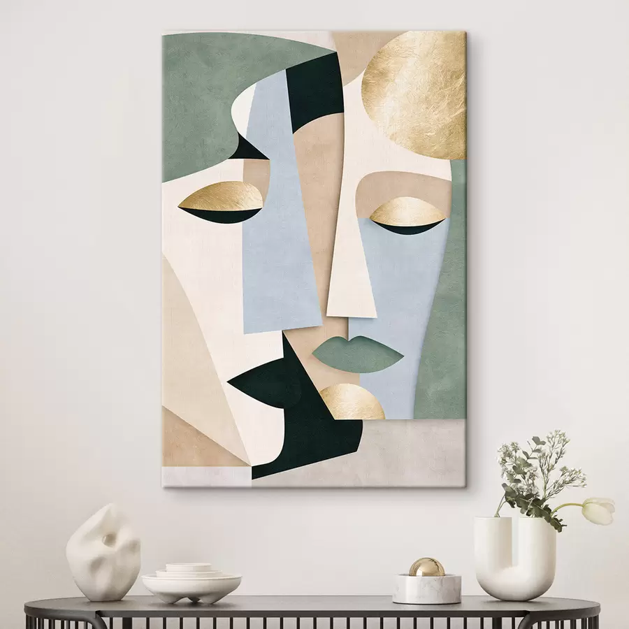 Wall Mural Photo Wallpaper Abstract geometric faces s51178