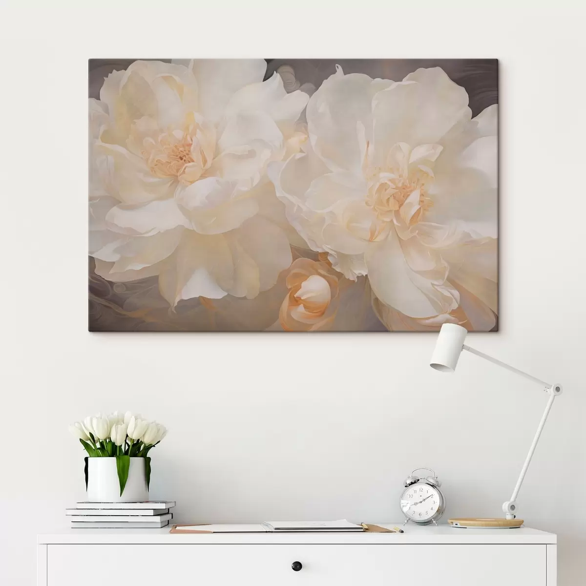 wall murals Light Double Peonies Close-Up s51088