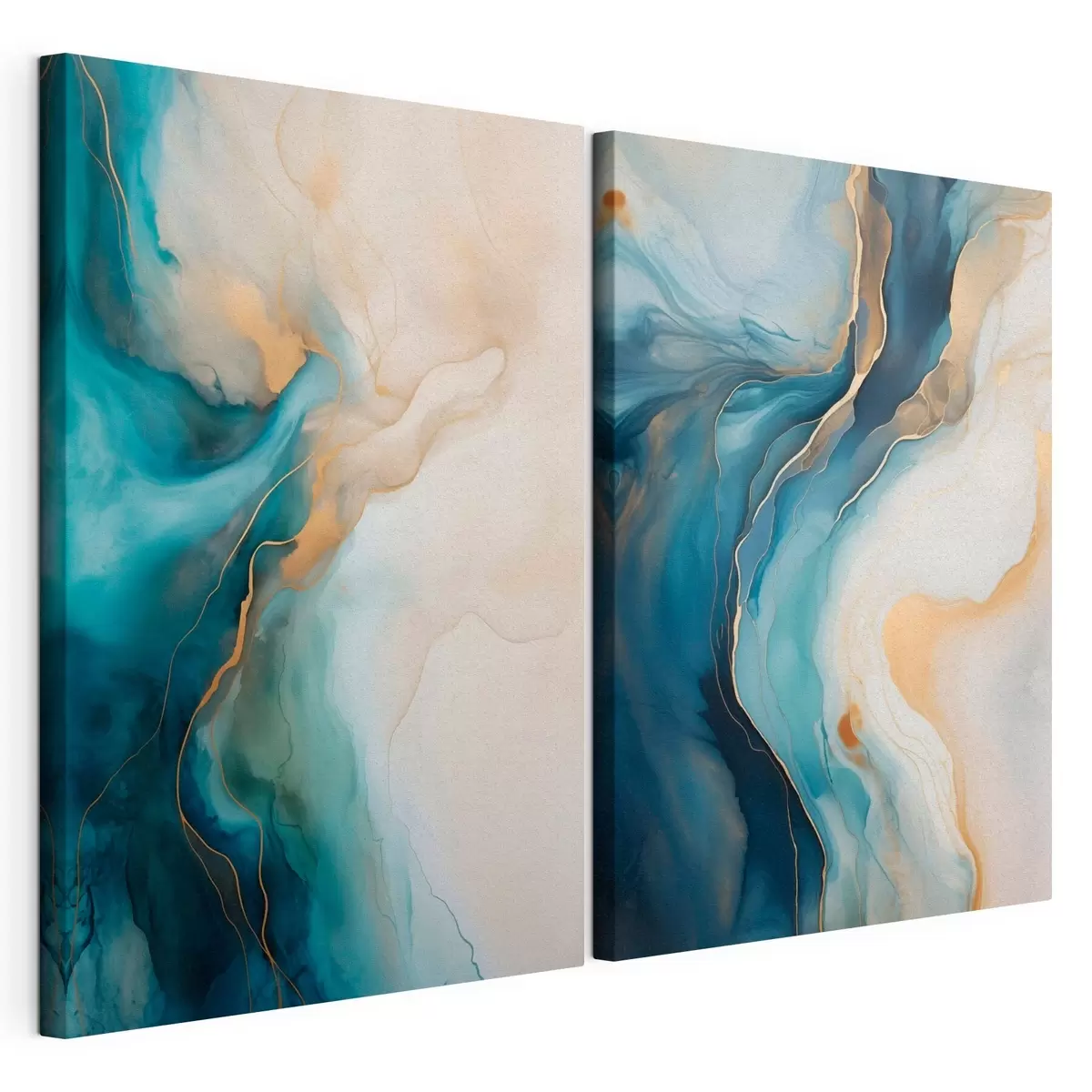 wall murals Azure and Emerald Marble Waves m31088