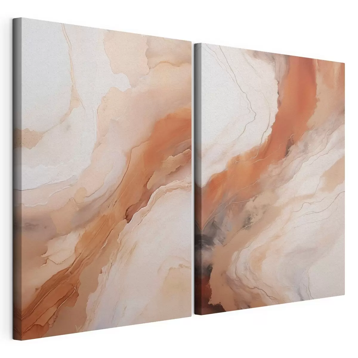 wall murals Beige and Terracotta Fluid Art Layers m31089