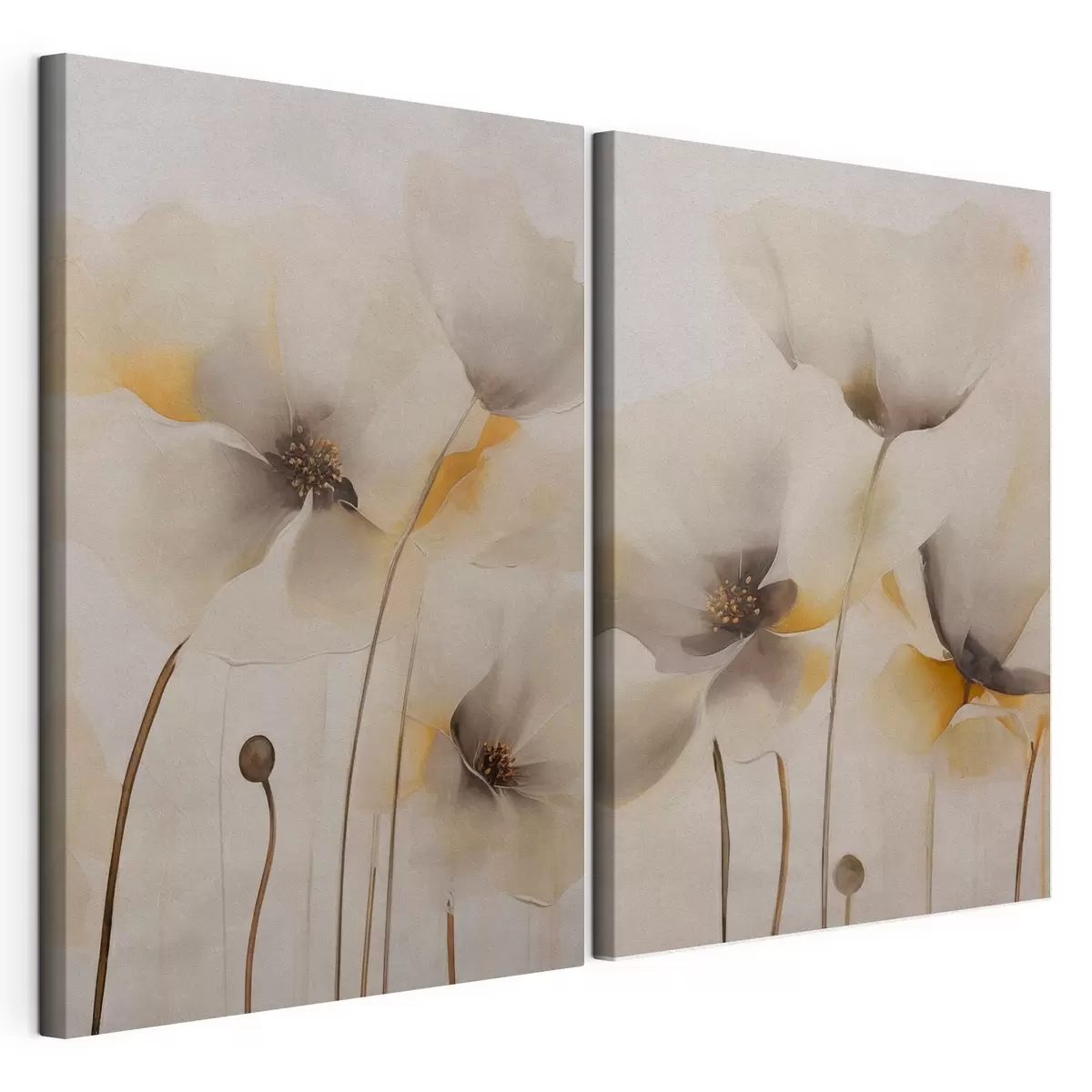 wall murals Airy Poppies in Pastel Tones m31090