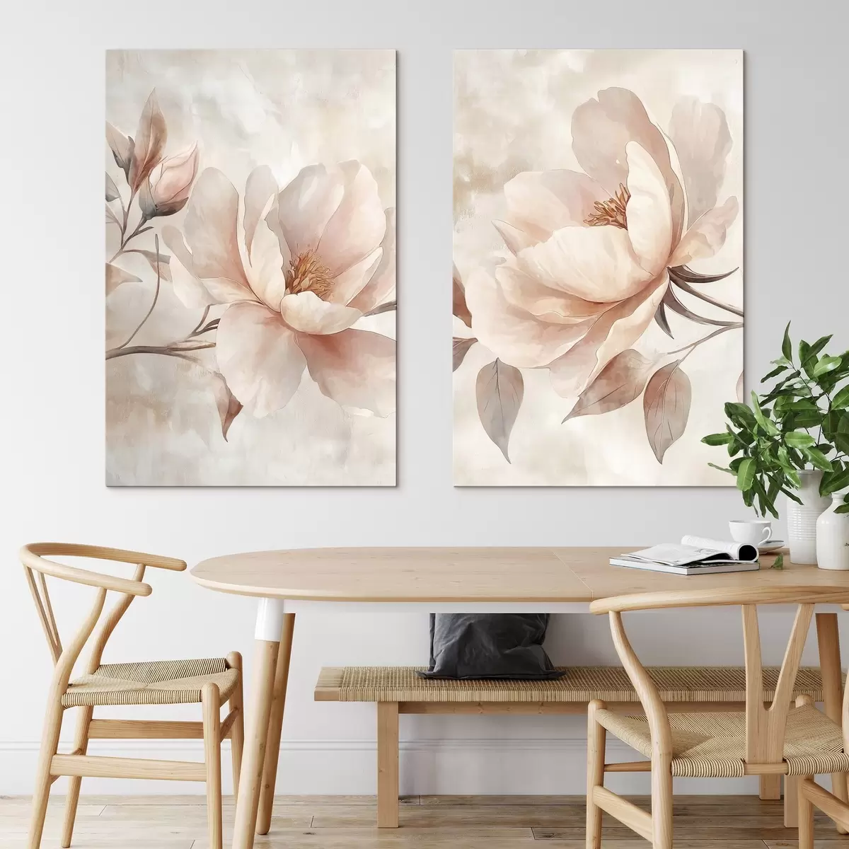 wall murals Powder Watercolor Peonies m31091