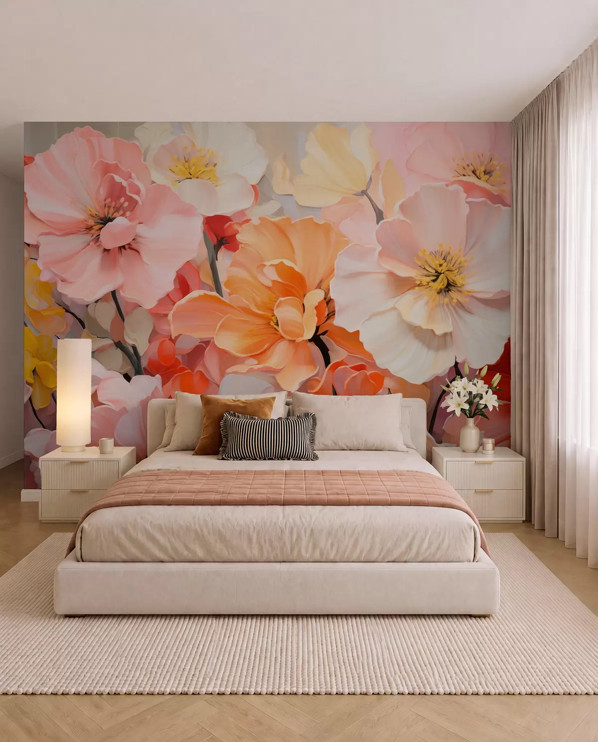 wall murals Fantasy flowers w05908