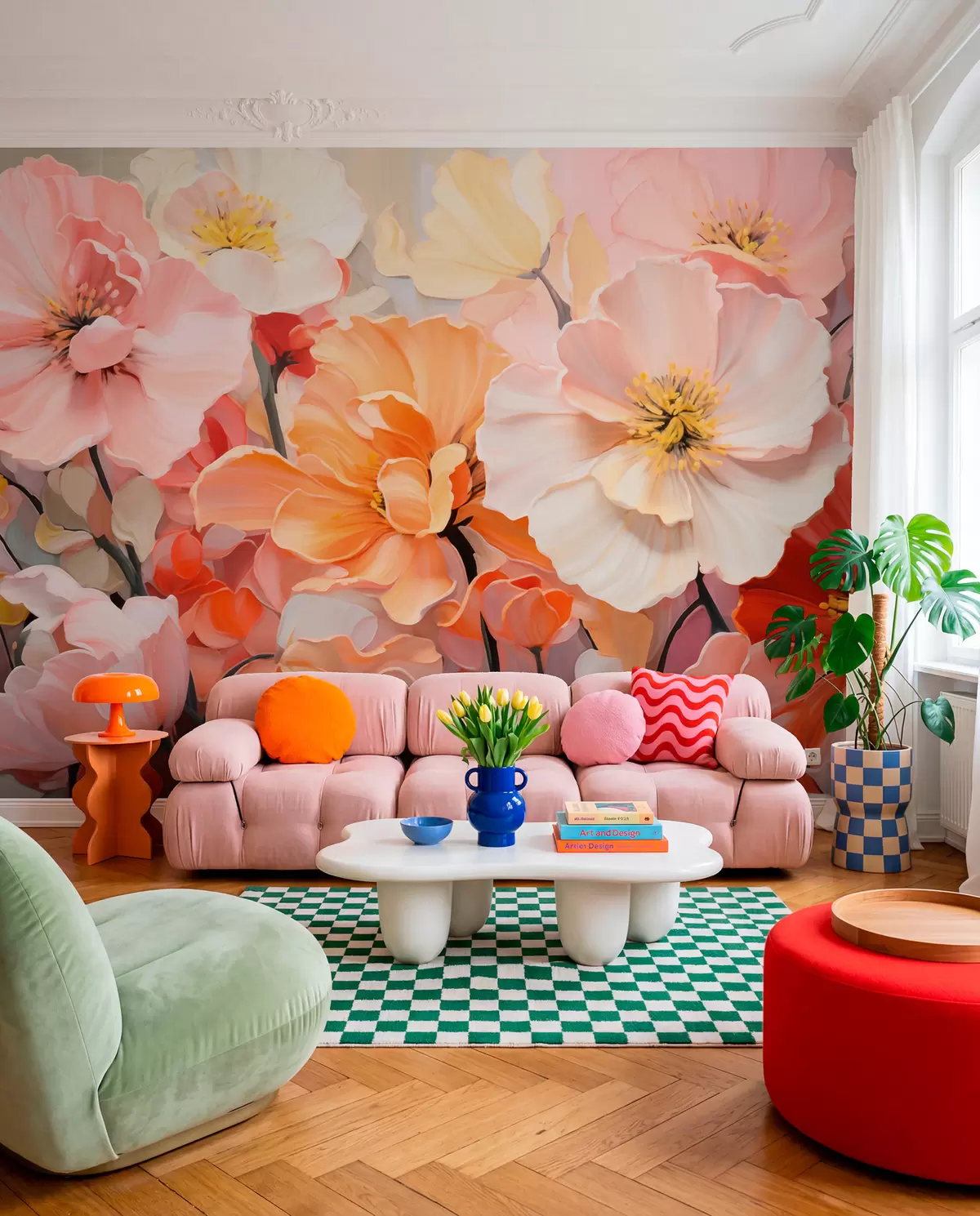 wall murals Fantasy flowers w05908