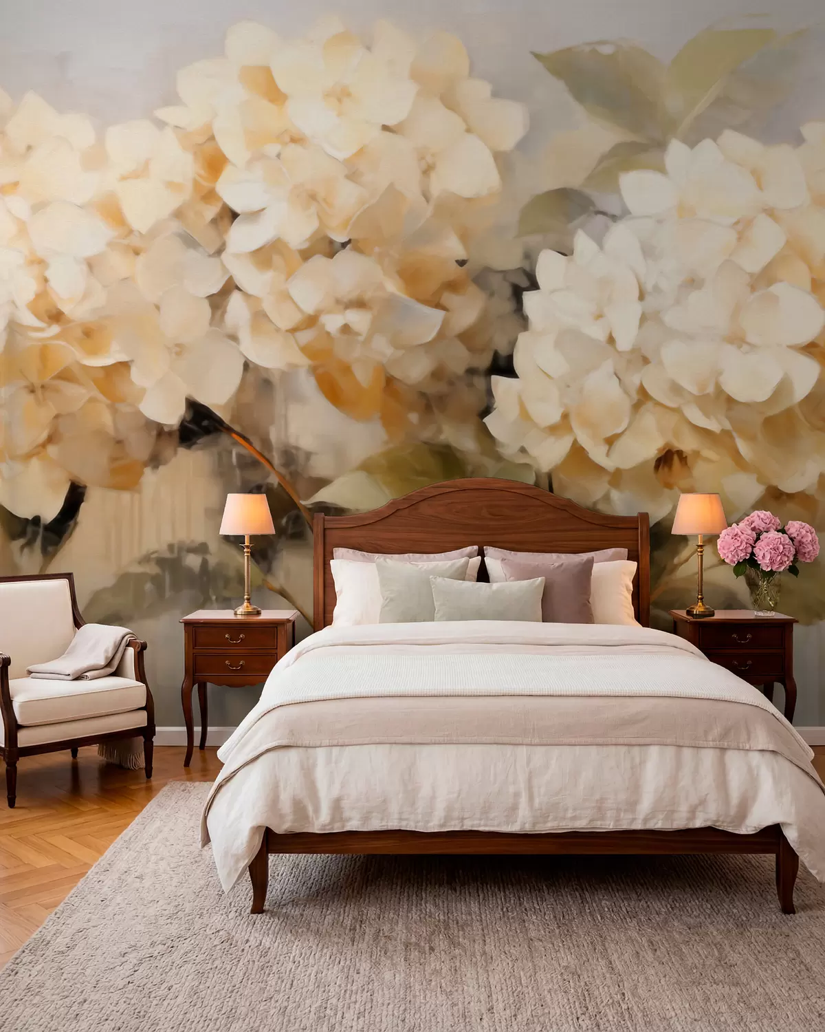 wall murals Hydrangeas w06003