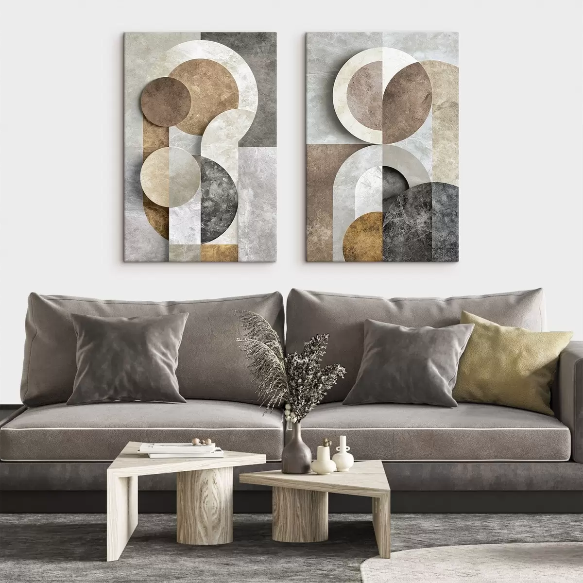wall murals Overlapping geometric shapes m31119