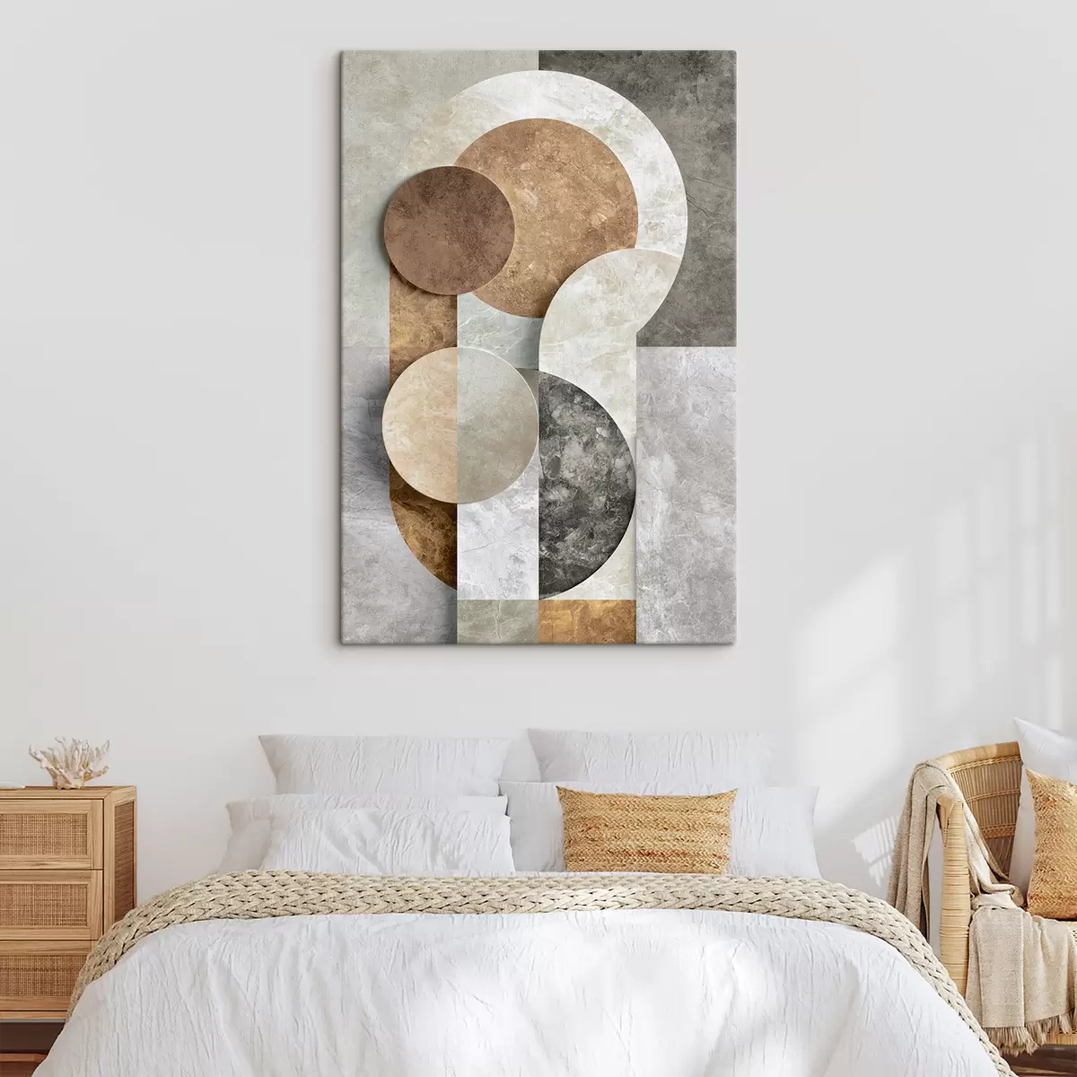 wall murals Geometric abstraction with circles s51185