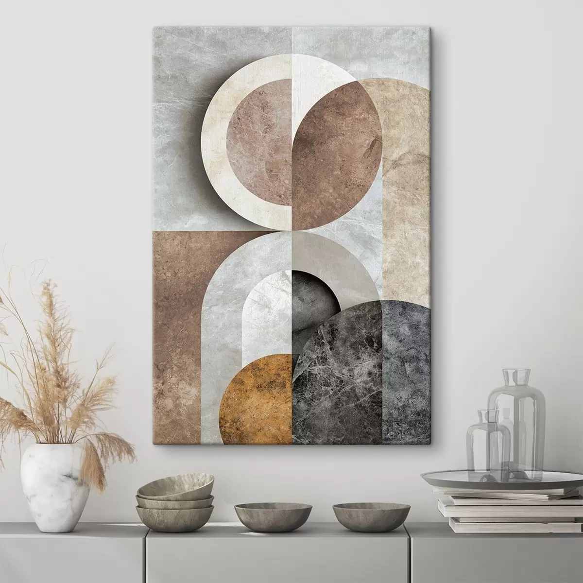 wall murals Geometric composition with circles s51281