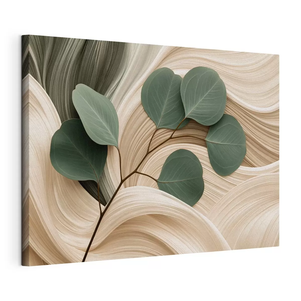 wall murals Abstract leaves and wavy lines s51283