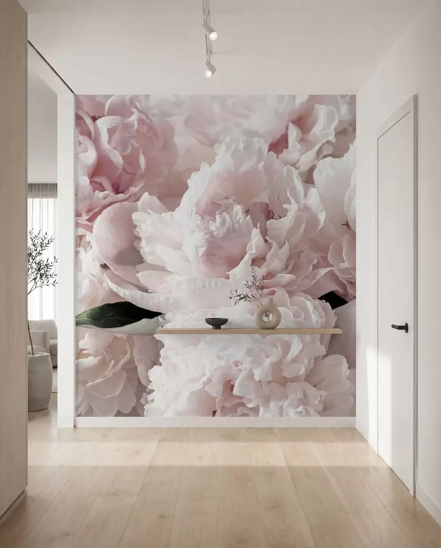 peintures murales Pivoines rose pâle u59600