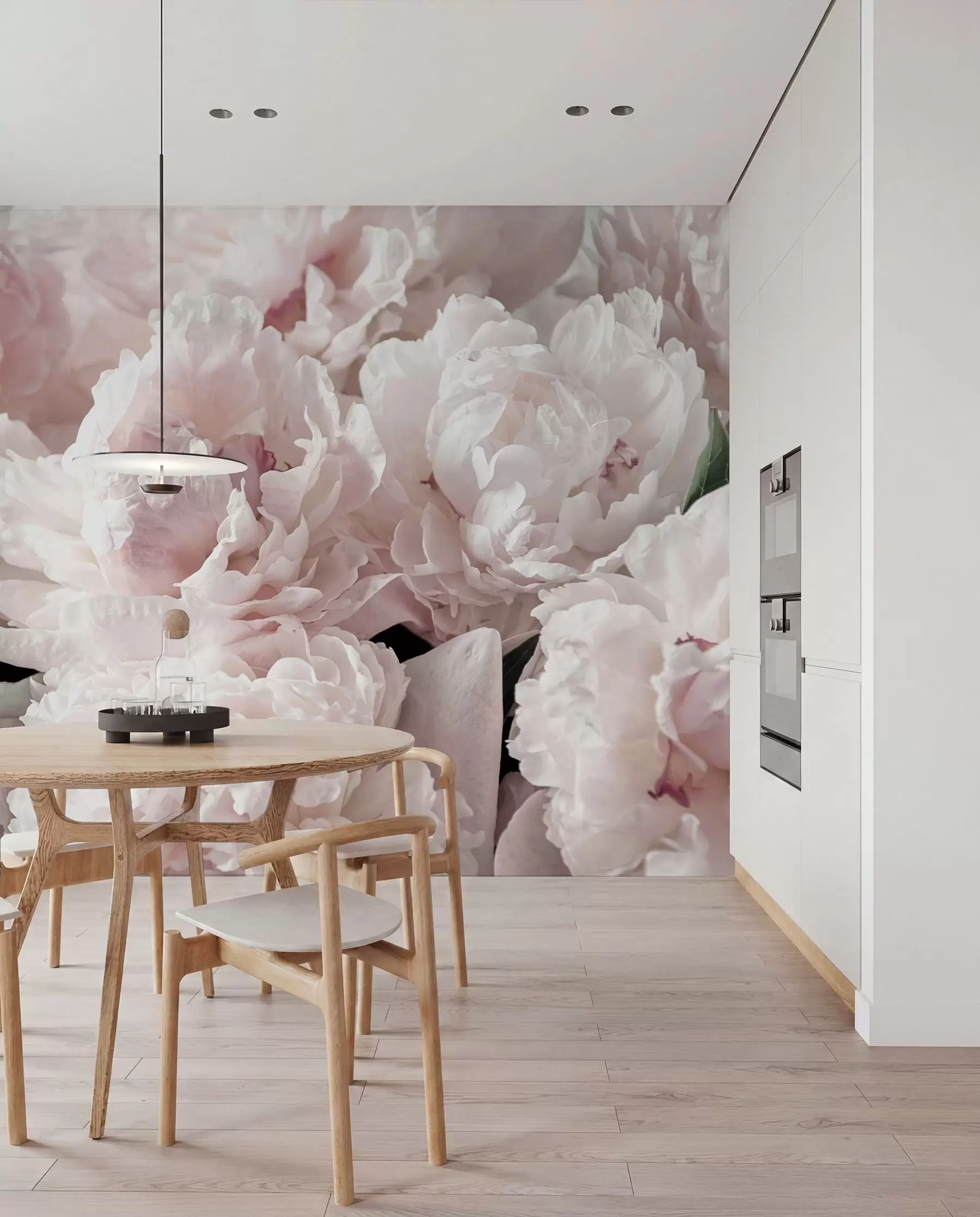 peintures murales Pivoines rose pâle u59600