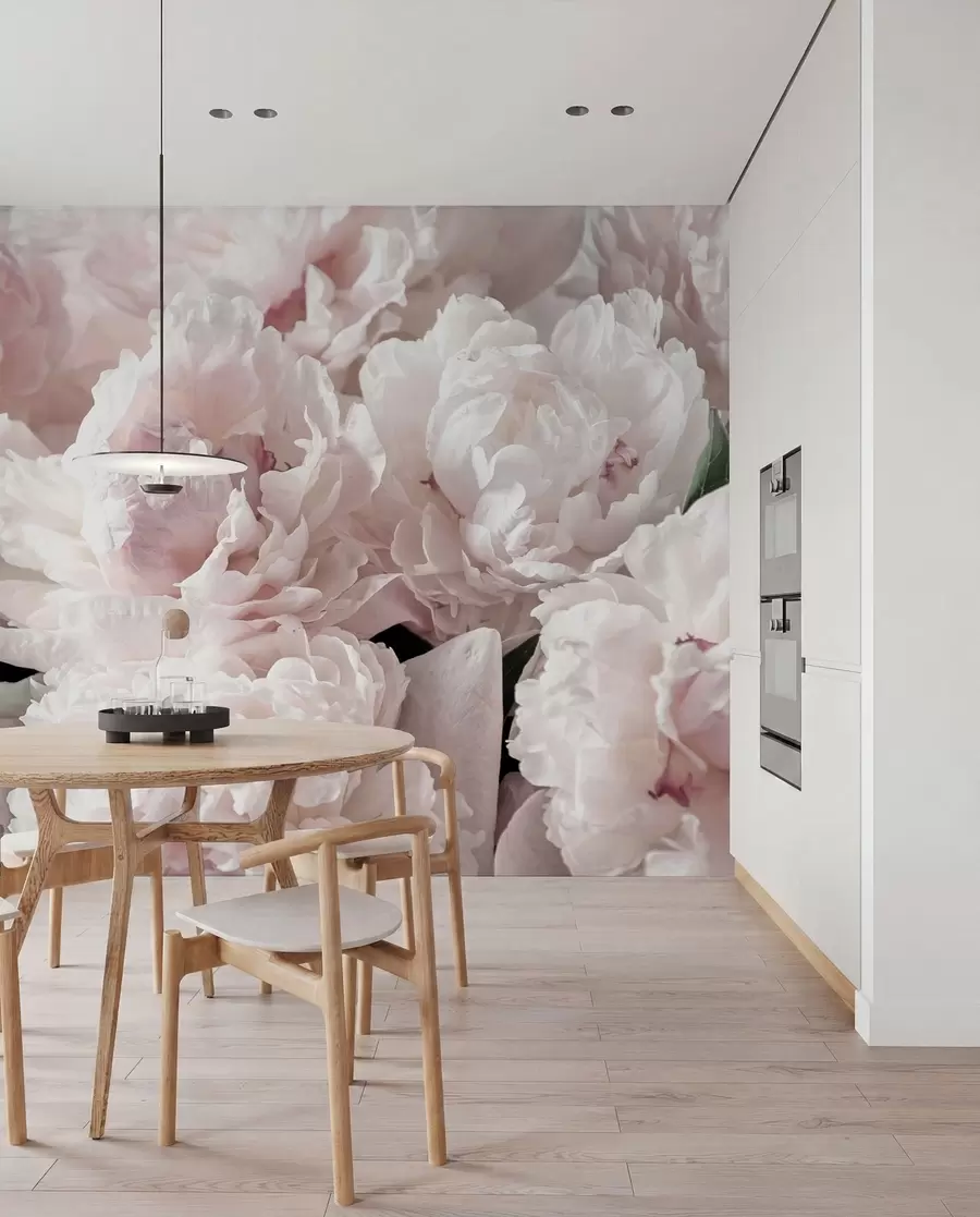 peintures murales Pivoines rose pâle u59600