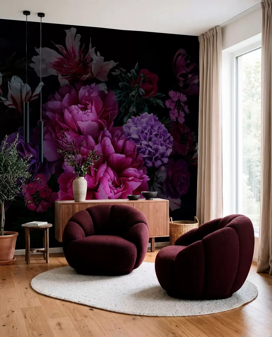 Wall Mural Photo Wallpaper Bouquet of magnificent peonies u72224