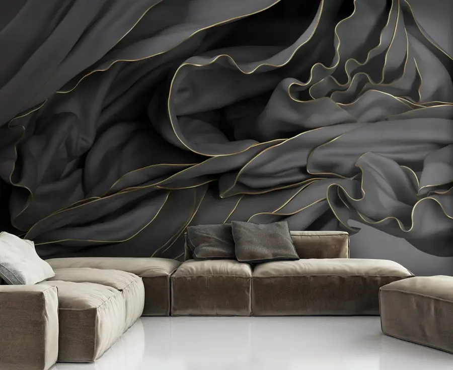 Wall Mural Photo Wallpaper Dark fabric u72103