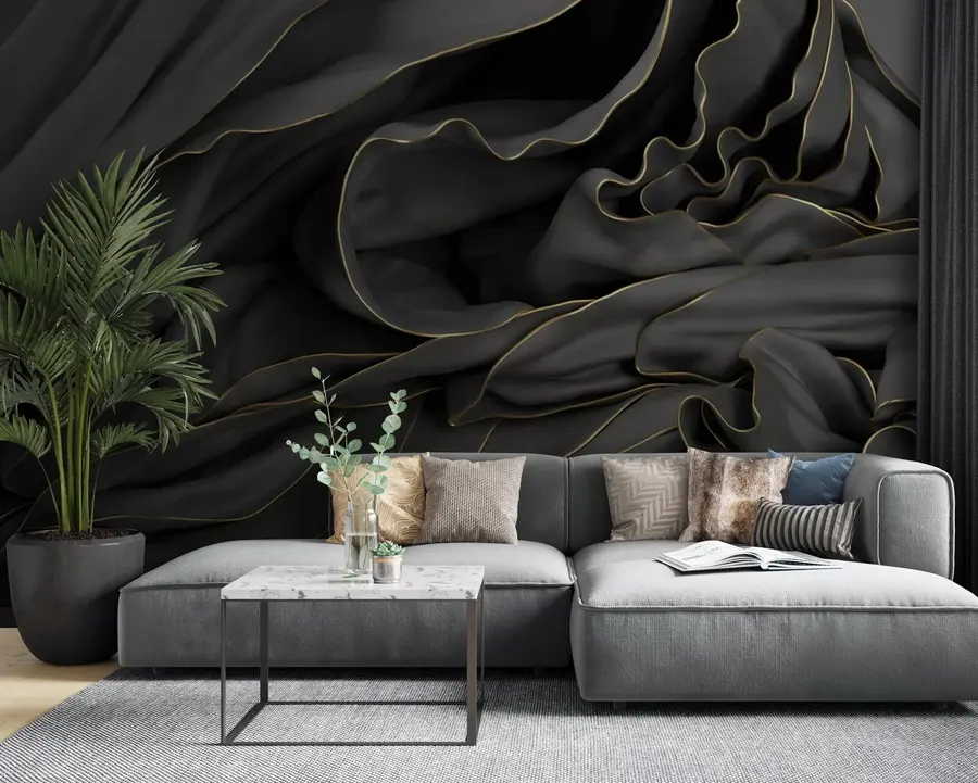 Wall Mural Photo Wallpaper Dark fabric u72103