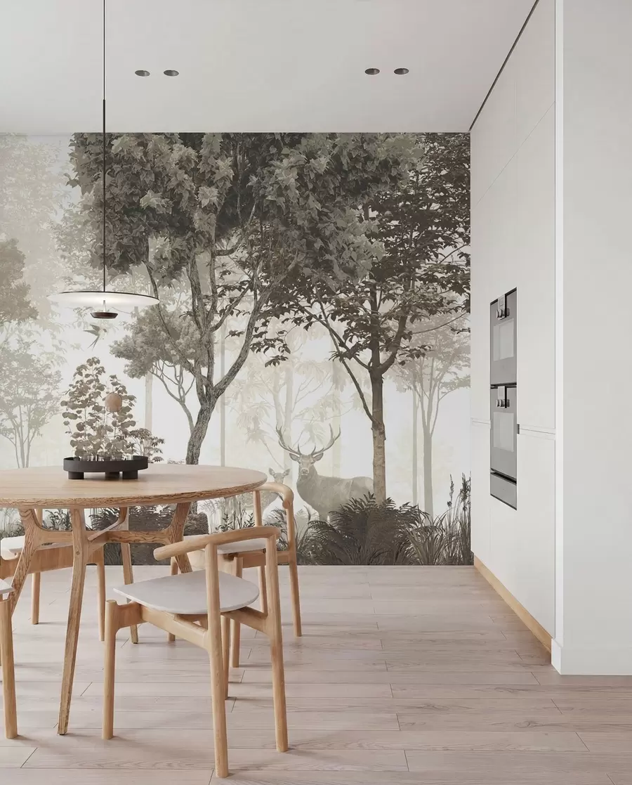 peintures murales Forêt magique u72134
