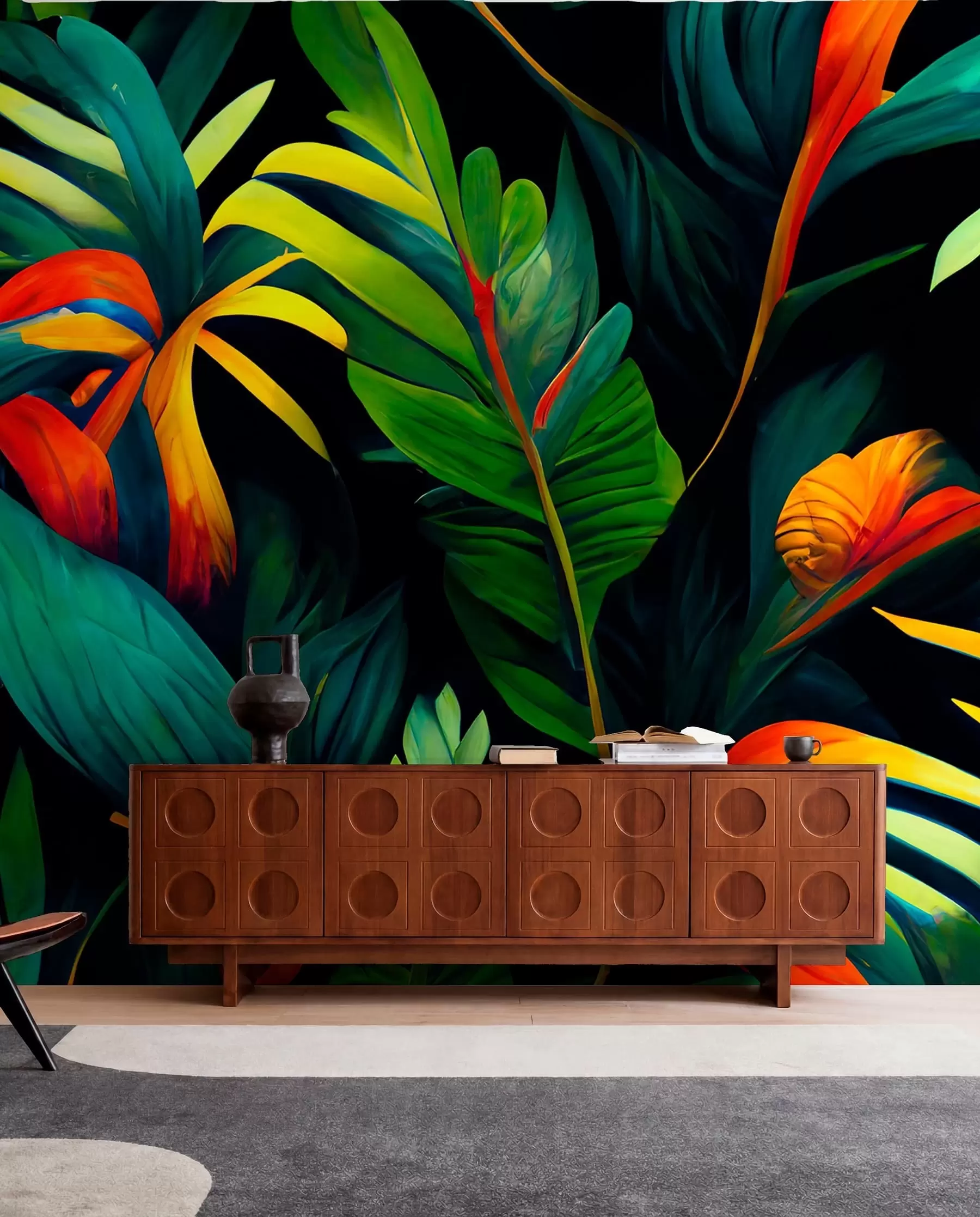 peintures murales Jungle tropicale lumineuse u72390