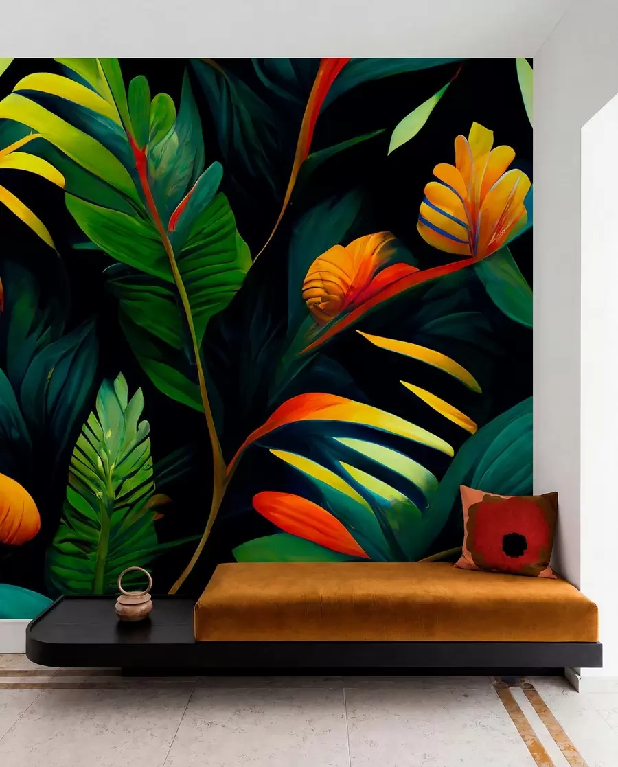 peintures murales Jungle tropicale lumineuse u72390