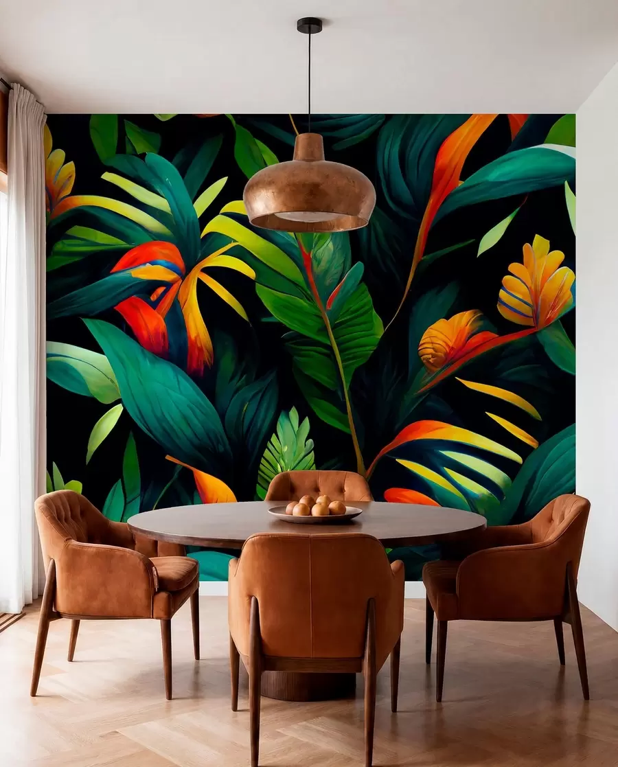 wall murals Bright tropical jungle u72390