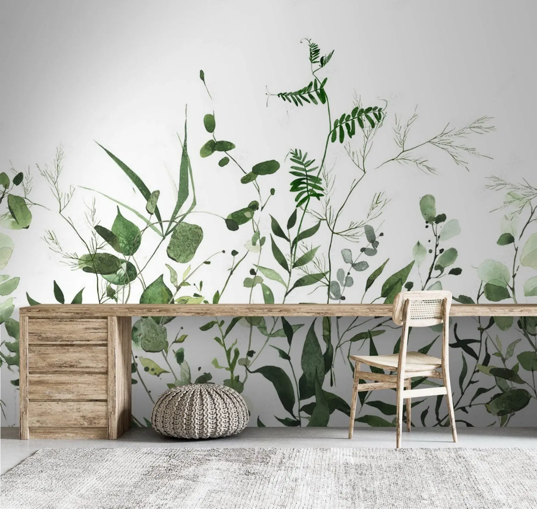 murales Ramas verdes silvestres u72395