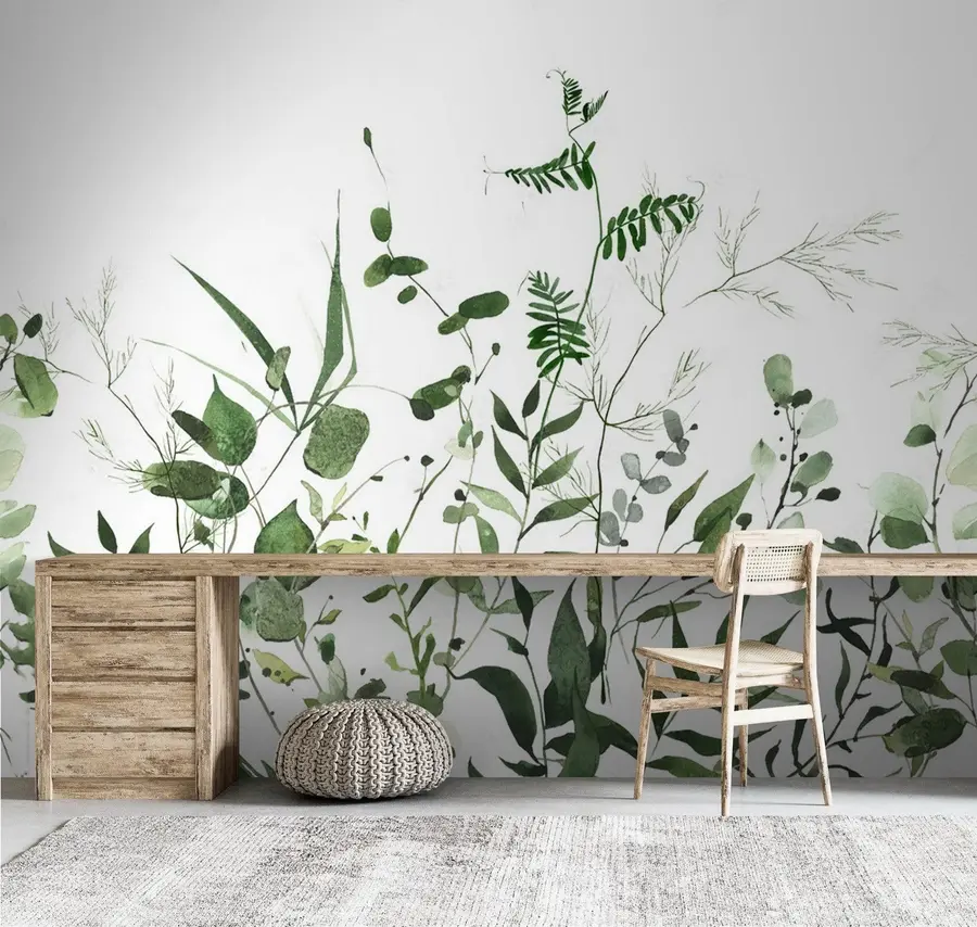 murales Ramas verdes silvestres u72395