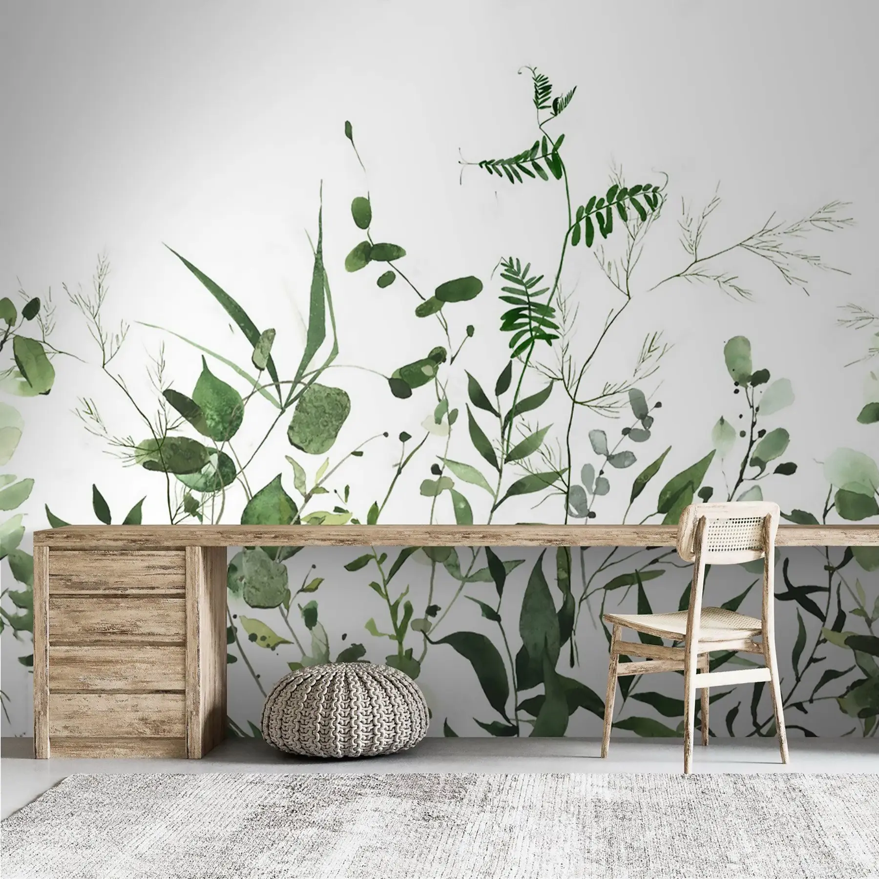 Wall Mural Photo Wallpaper Green wild branches u72395