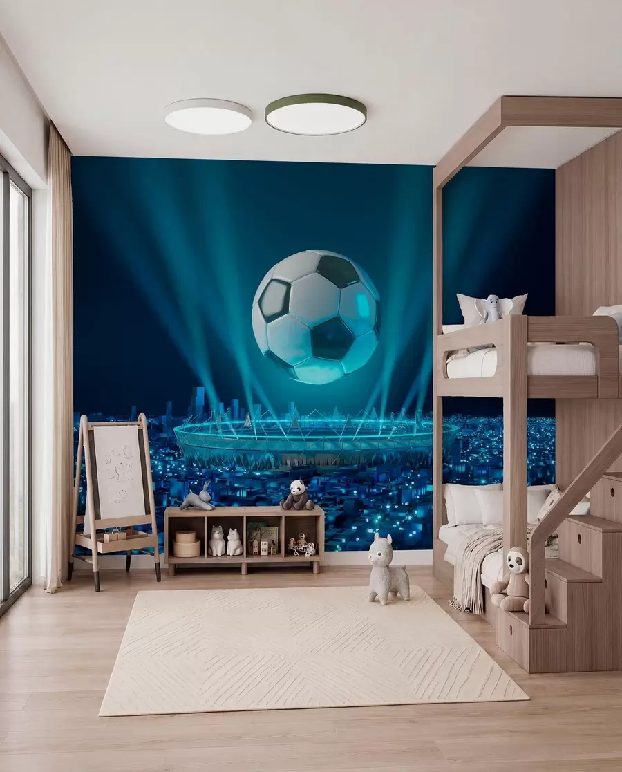 Wall Mural Photo Wallpaper Stadium under Blue Lights u72793