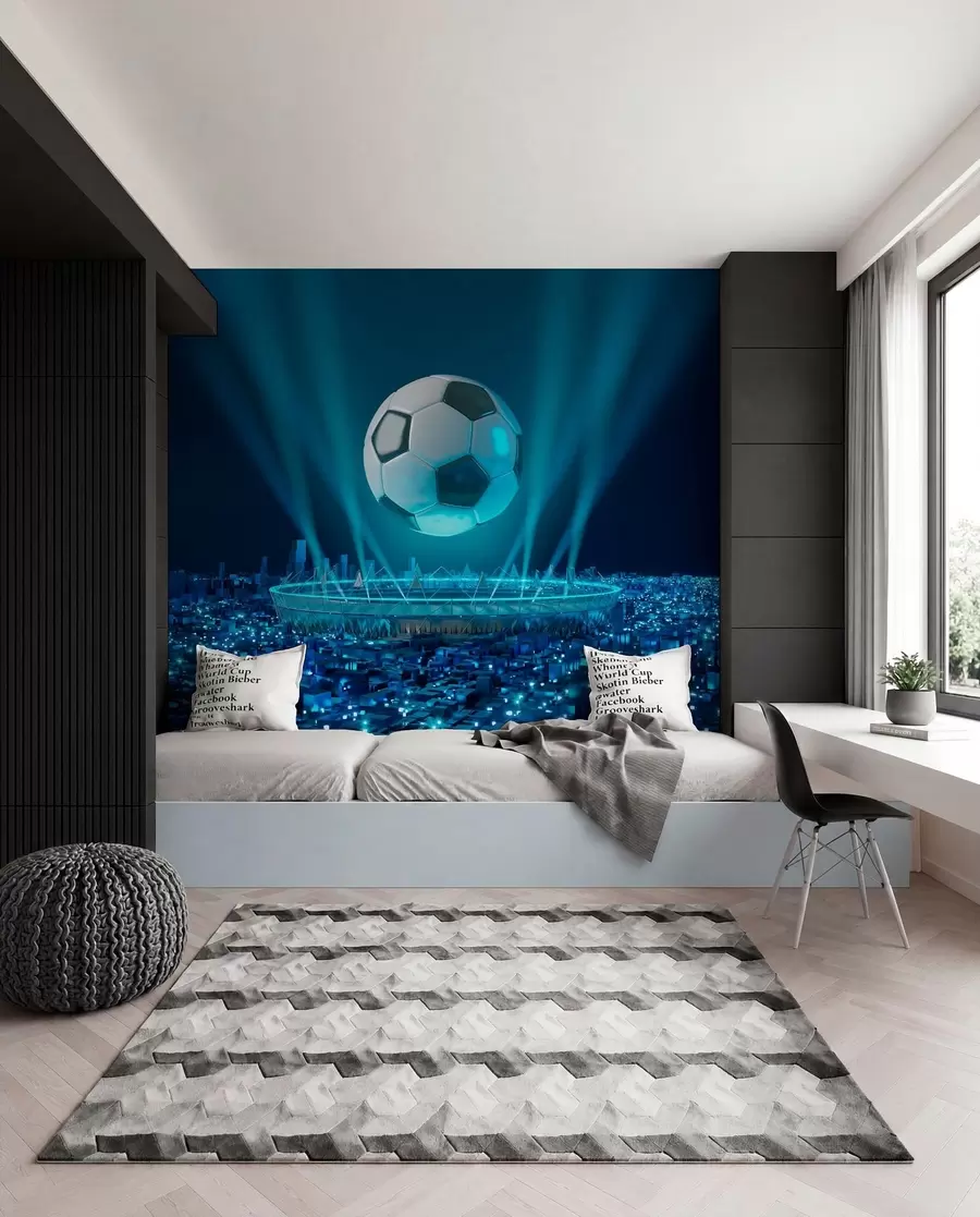wall murals Ball against the background of the stadium u72793