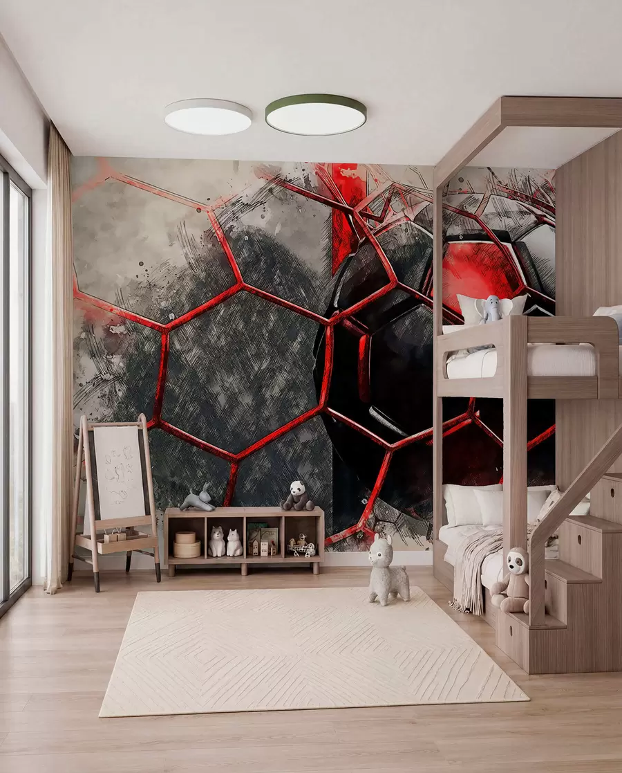 wall murals Black-red ball u72803