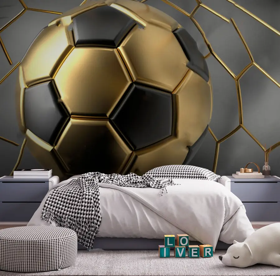 Wall Mural Photo Wallpaper A soccer ball in the goal u73011