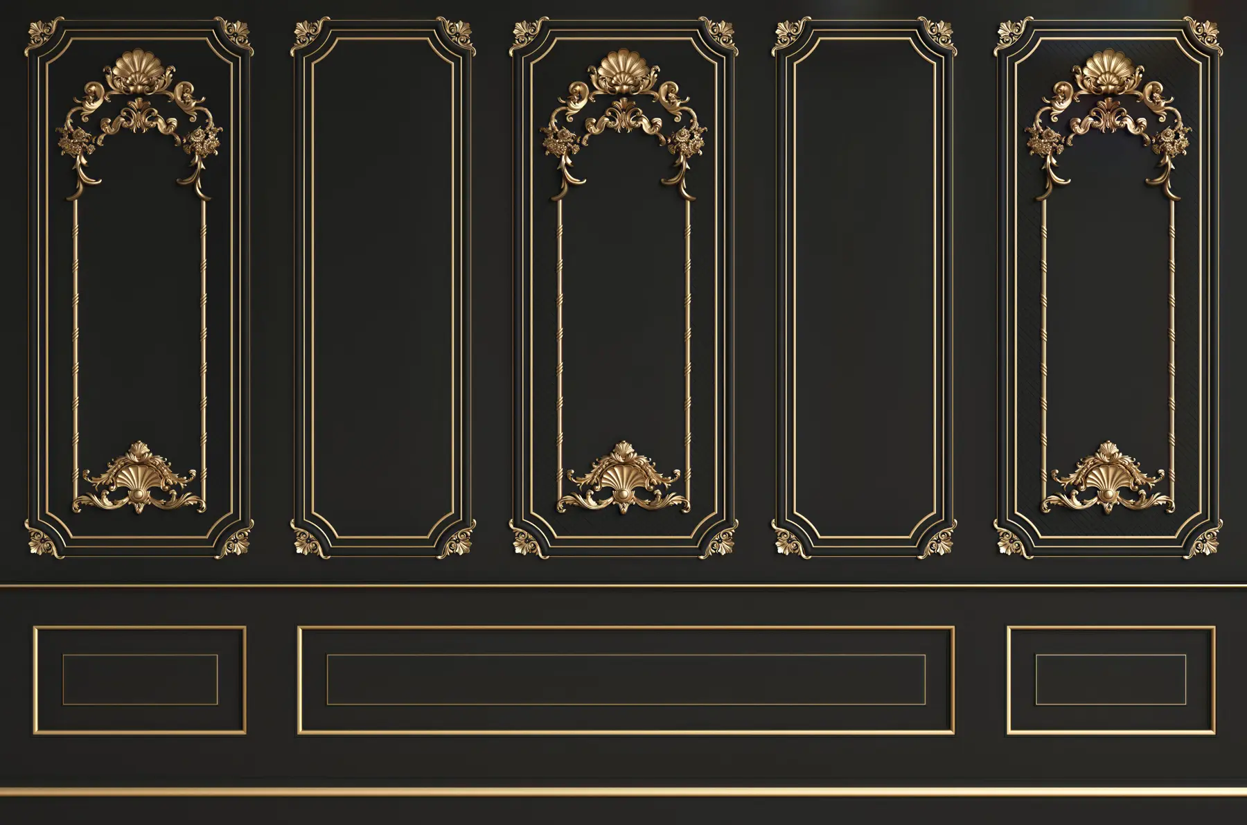 Wall Mural Photo Wallpaper Classical French Buzeri Wall in black u72623