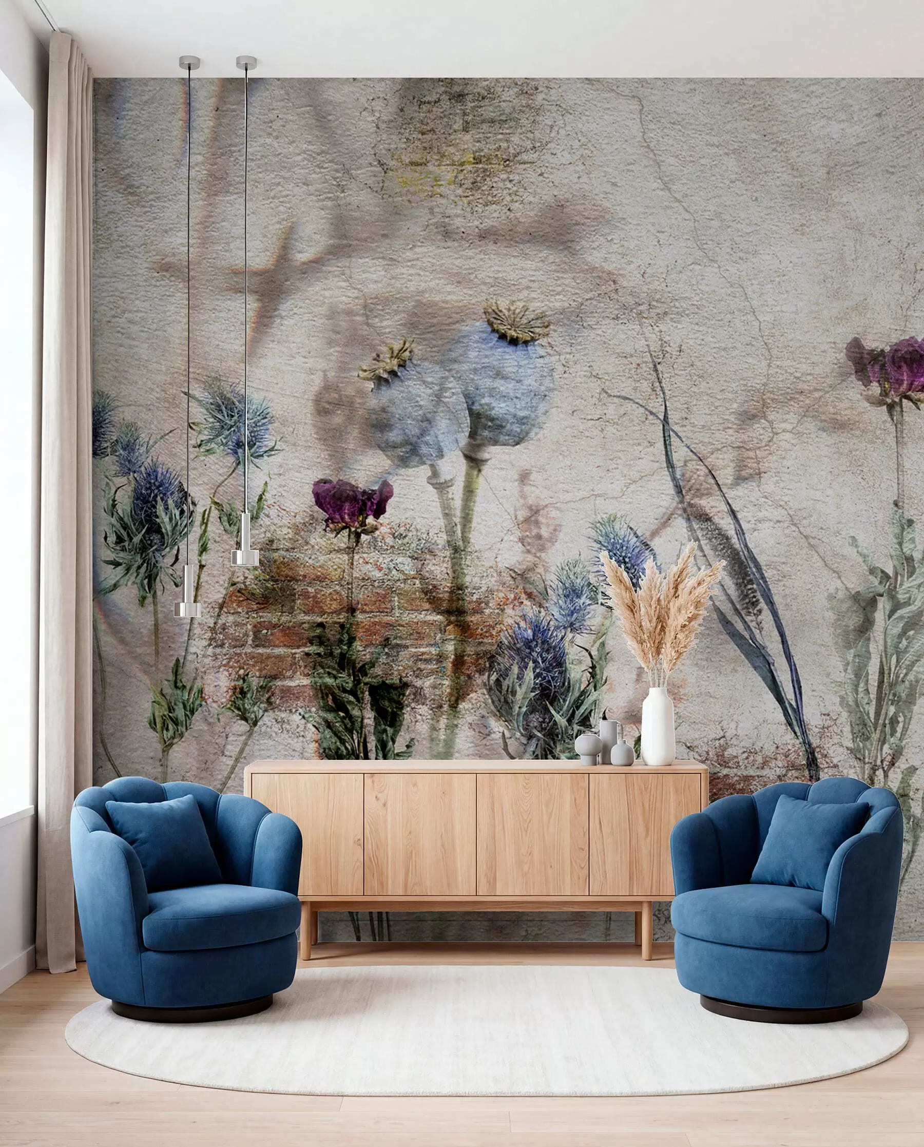 Wall Mural Photo Wallpaper Thistles in Bloom u72771