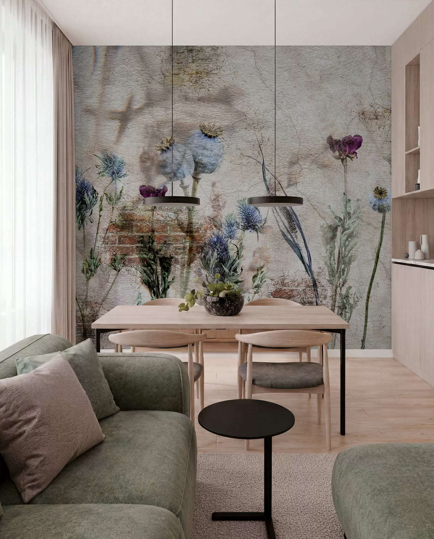 wall murals Flowers and herbs u72771