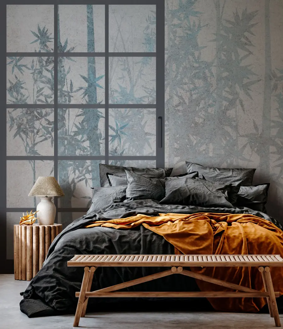 Wall Mural Photo Wallpaper Bamboo japanese traditional door style Japandi style u73365