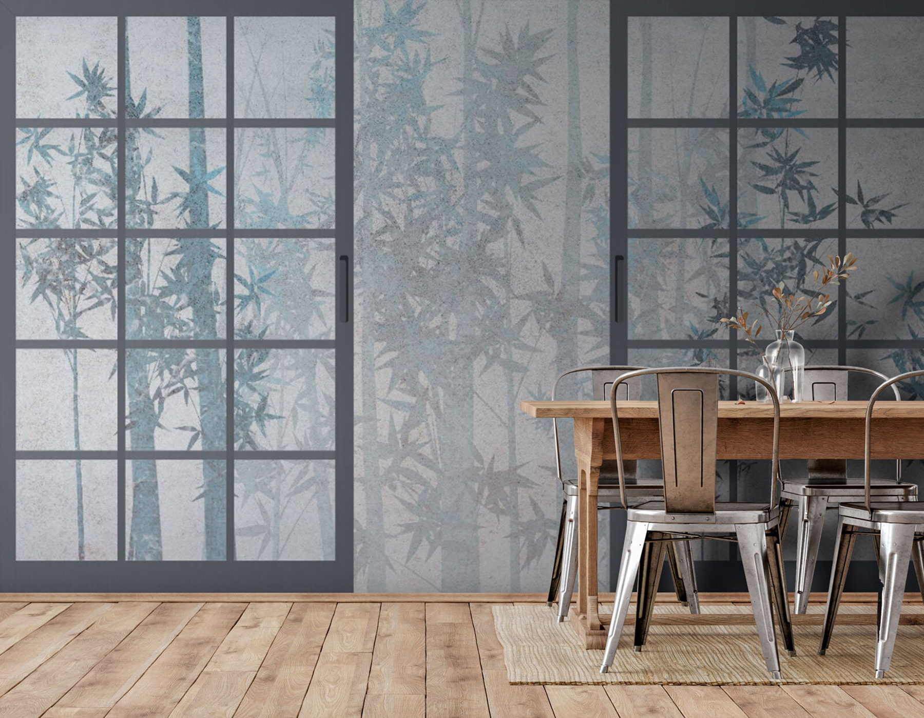 Wall Mural Photo Wallpaper Bamboo japanese traditional door style