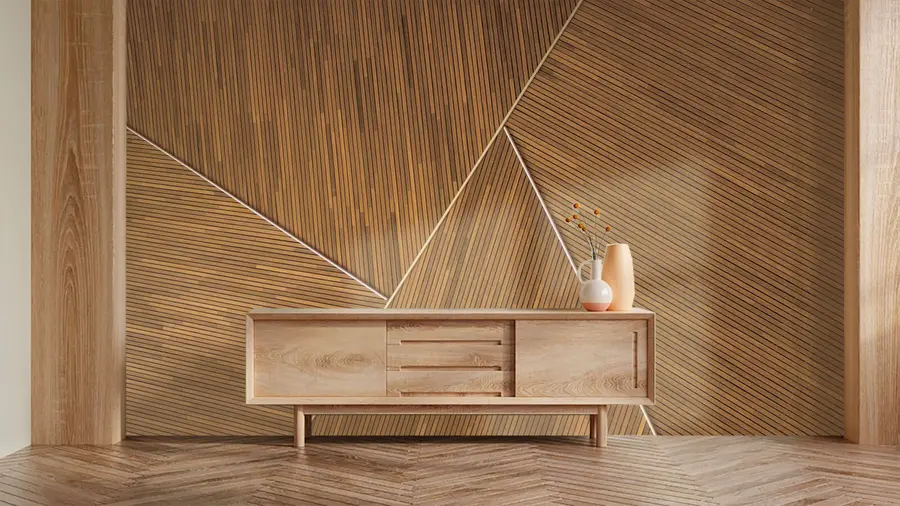 murales Imitación de un muro de madera u73431