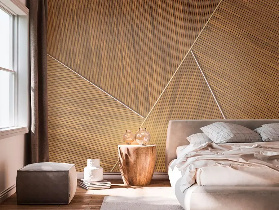 Wall Mural Photo Wallpaper Imitation of a wooden wall u73431