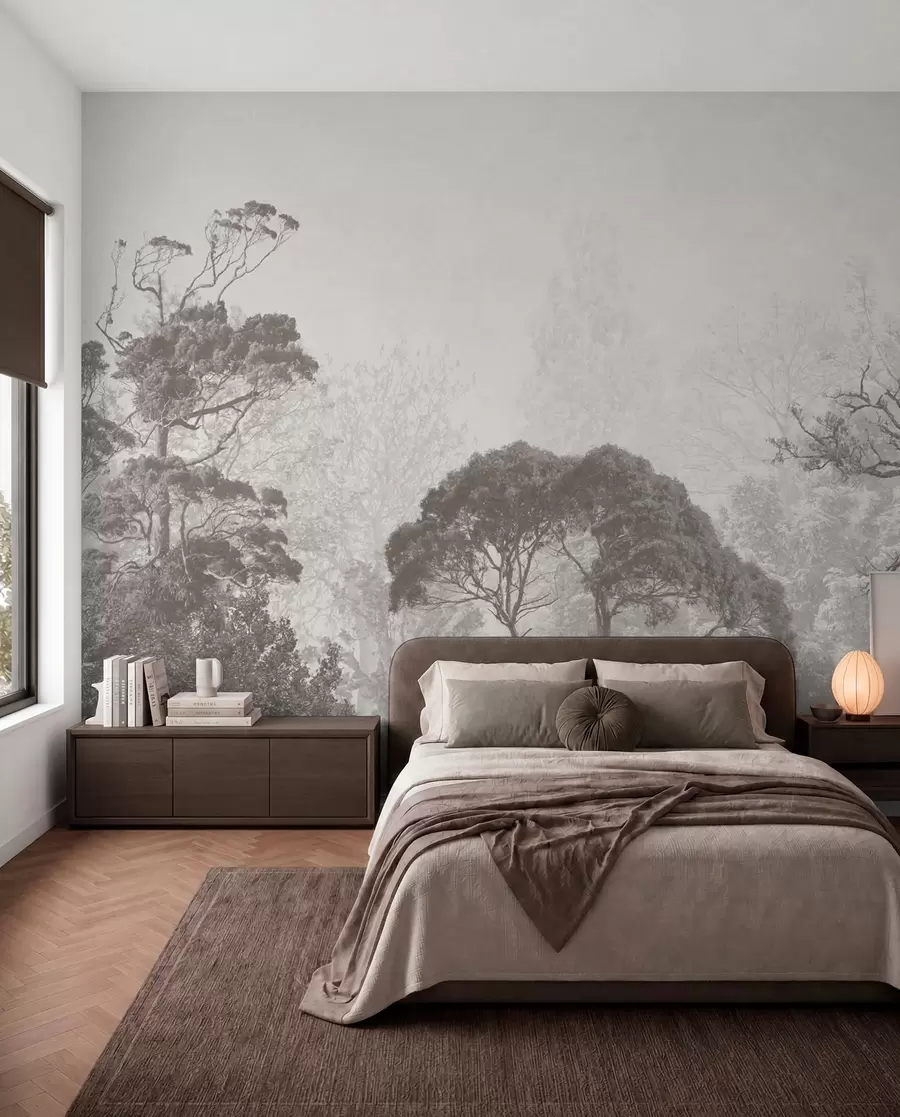 wall murals Trees on the background of grunge u79824