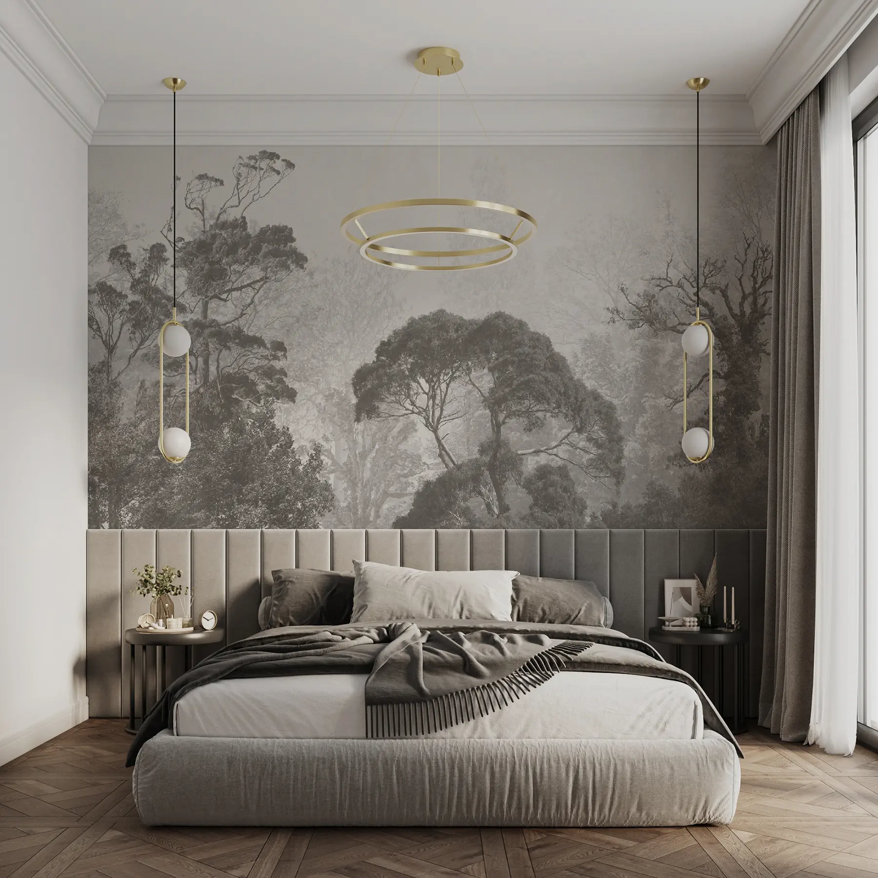 Wall Mural Photo Wallpaper Trees on the background of grunge u79824